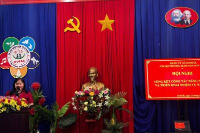 CHI BỘ TRƯỜNG MẦM NON M’DRẮK TỔ CHỨC HỘI NGHỊ TỔNG KẾT CÔNG TÁC ĐẢNG NĂM 2025 VÀ TRIỂN KHAI NHIỆM VỤ NĂM 2026