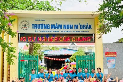 Trường Mầm non M’Drắk Tổ chức tham quan, trải nghiêm tại trường Tiểu học Kim Đồng